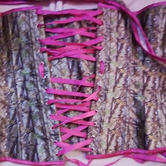 Corset Camoflage With Pink Trim Size S K9 - Picture 2 of 5